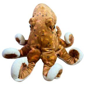 Wild Republic Octopus 12"‎ Orange Sea Creature Ocean Stuffed Animal Plastic Eyes